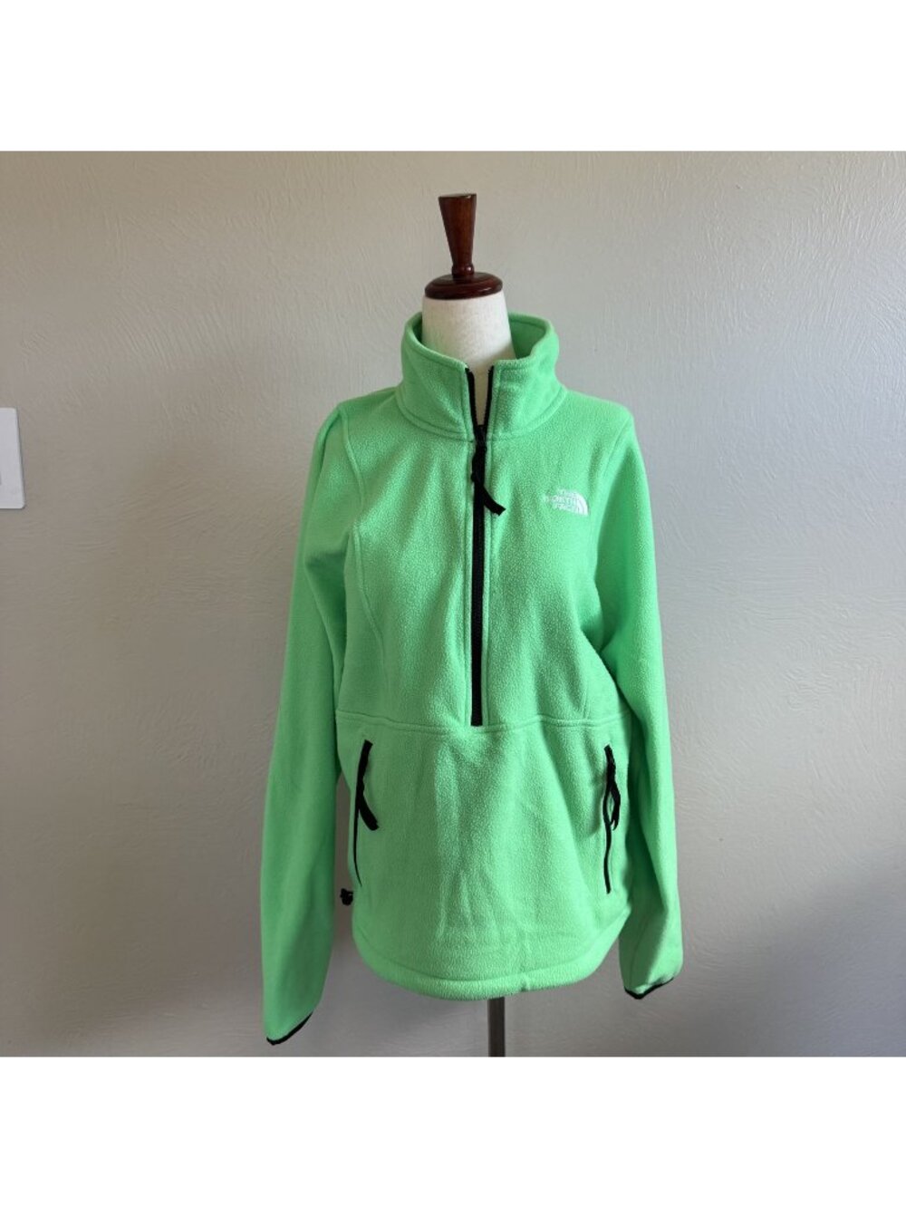 The North Face TKA Glacier 1/4 Zip Fleece Pullover Jacket Mint Green Small